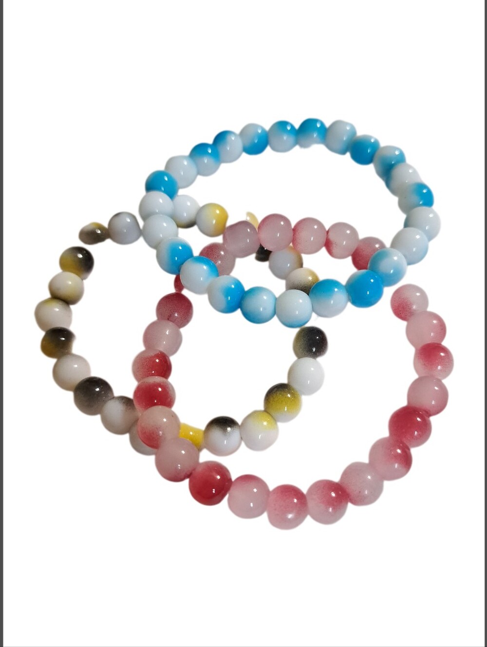 Calming Unisex Beaded Stretch Bracelets w/ Natural Stone Gemstones